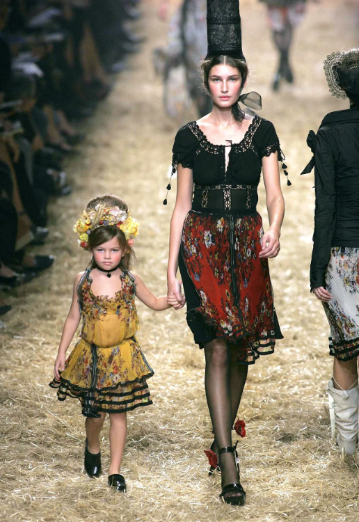 She made her catwalk debut really young